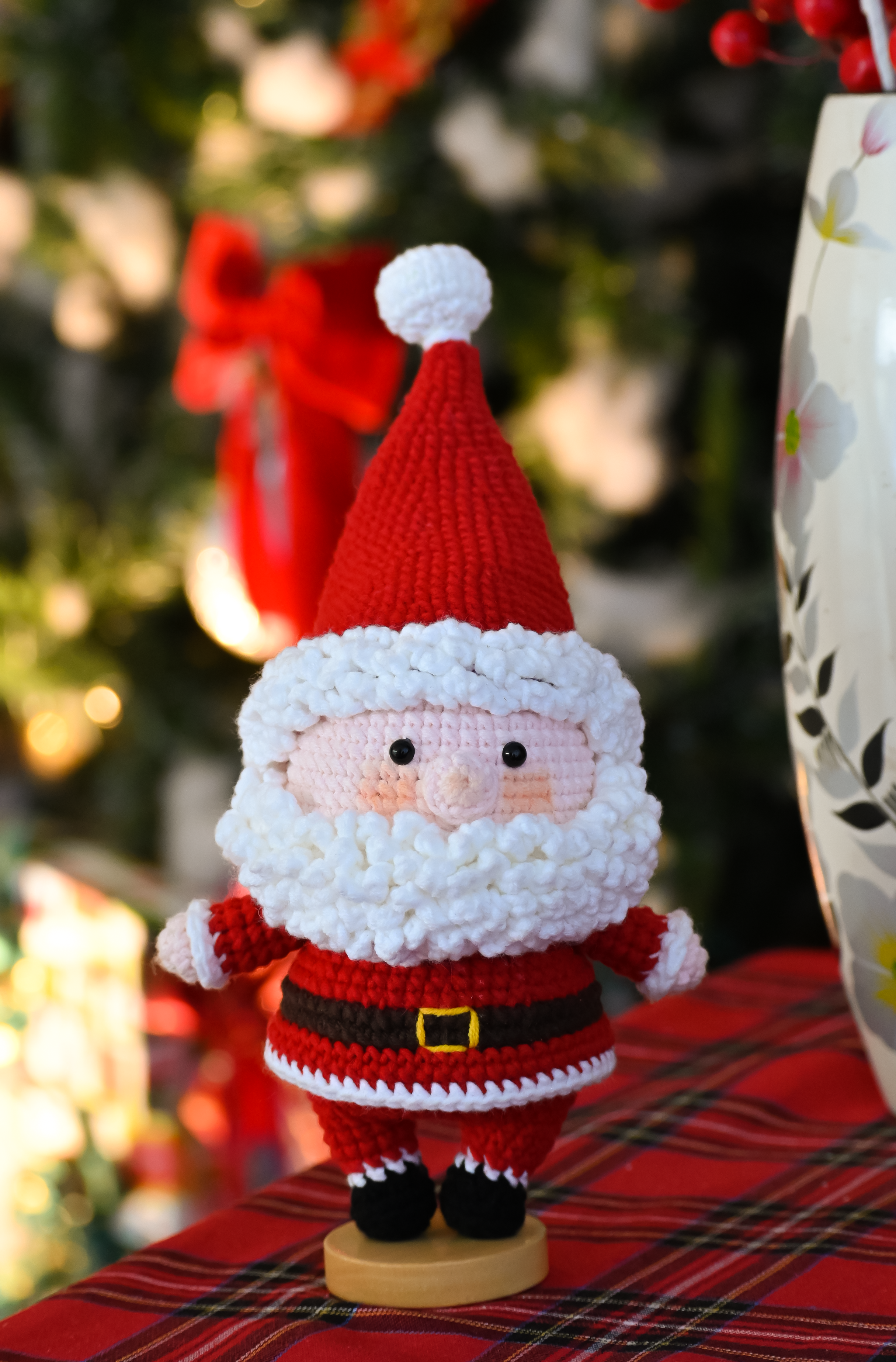 Handmade Crochet Santa Claus - Holiday Decor, Crochet Xmas Gift