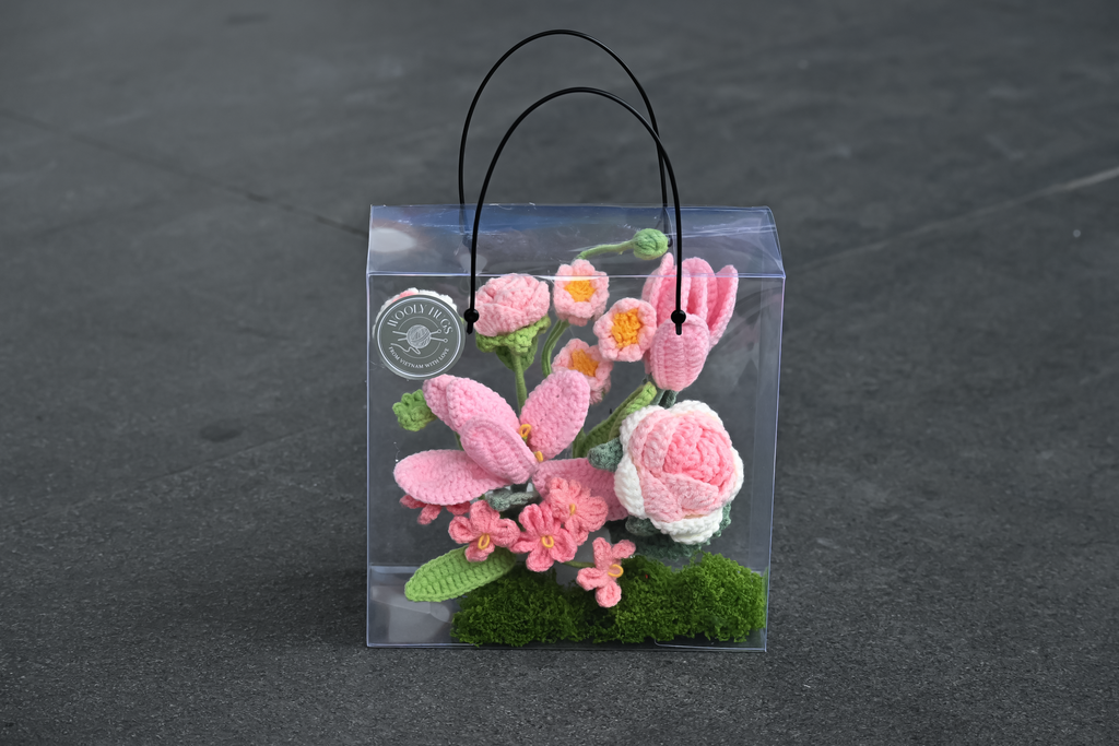 Pink Tulip Flower Box – Handmade Gift That Lasts Forever