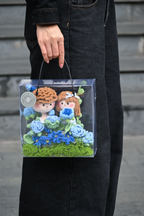 Cute Couple Flower Box –  Handmade Gift for Someone Special