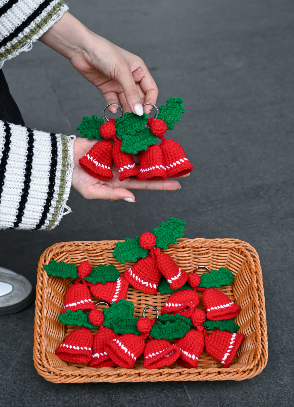 Crochet Christmas Bell Ornament