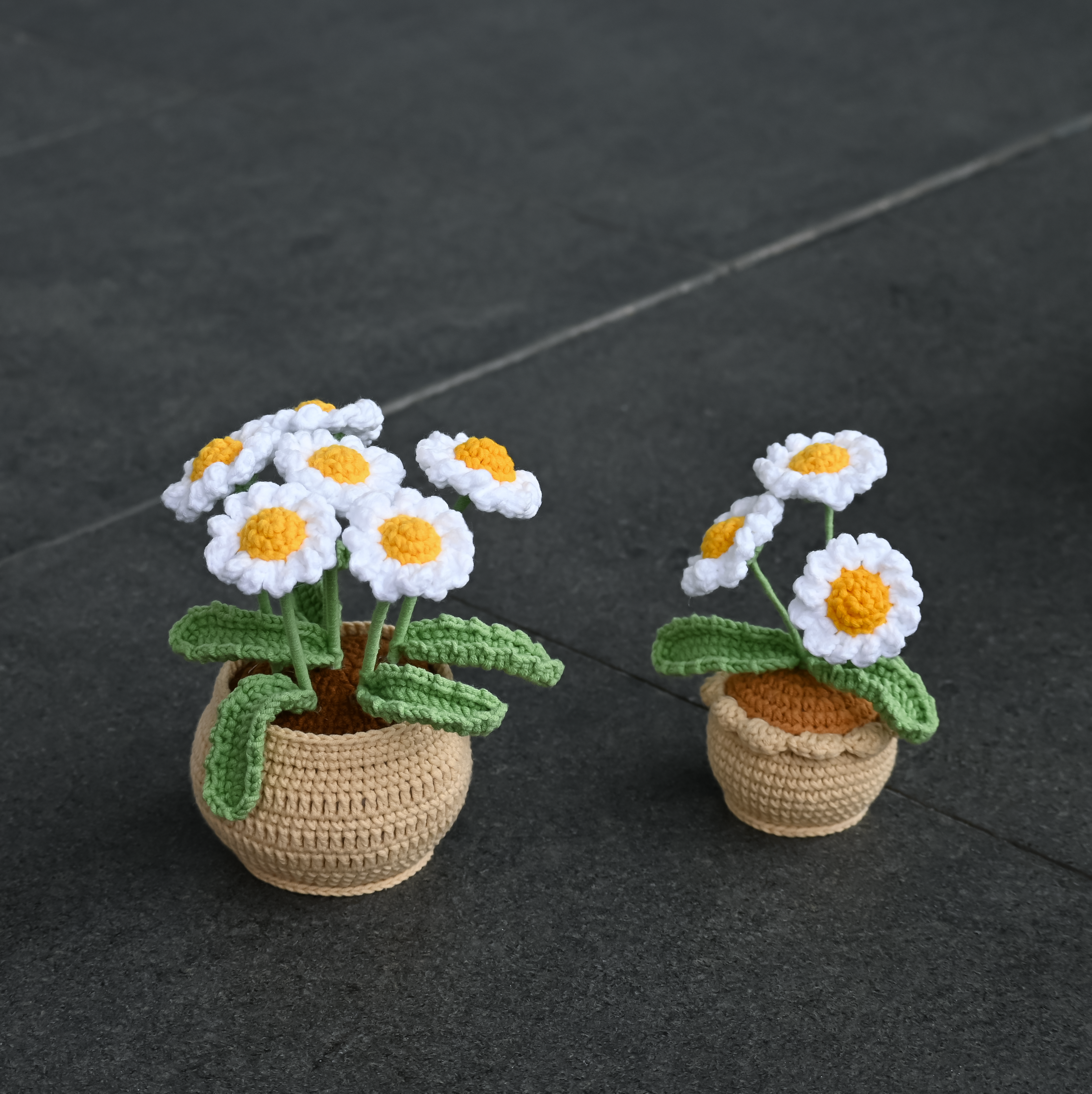 Cute Daisy Plant Pot – Handmade Desk Decor