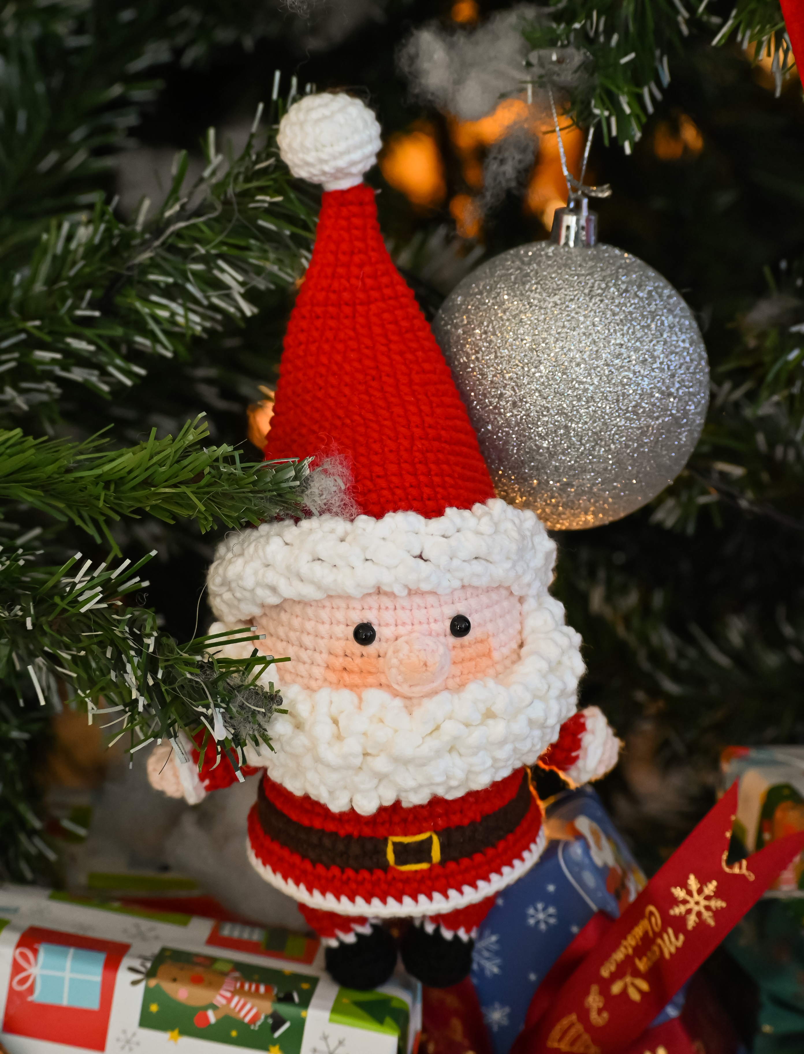 Handmade Crochet Santa Claus - Holiday Decor, Crochet Xmas Gift