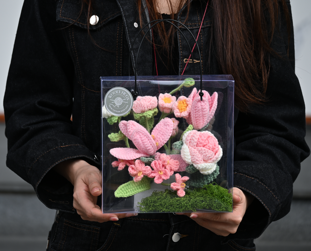 Pink Tulip Flower Box – Handmade Gift That Lasts Forever