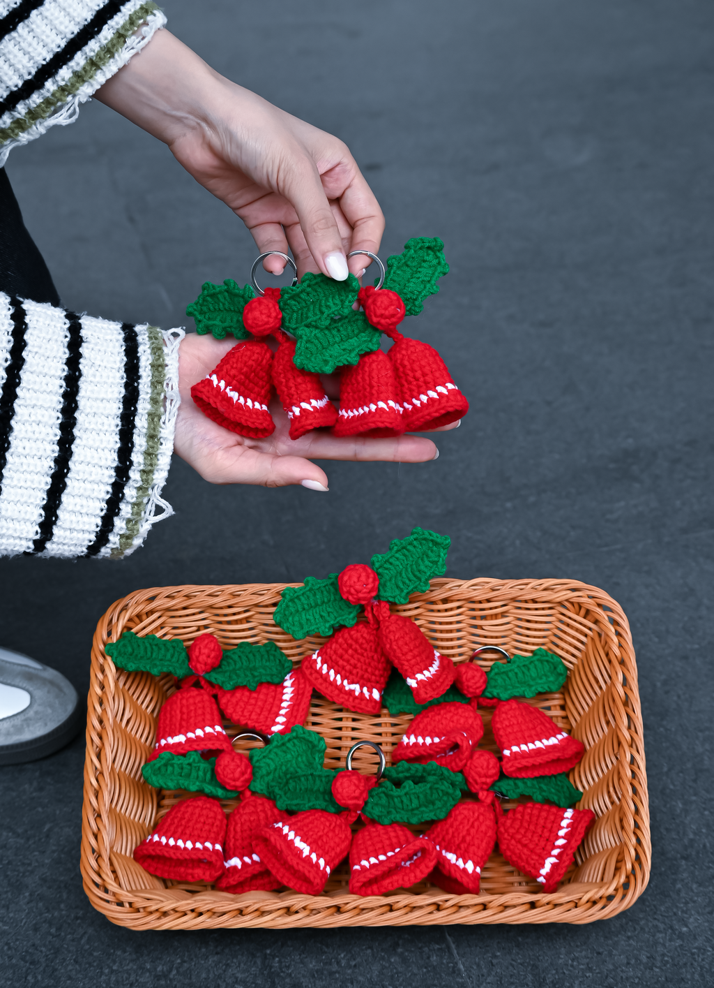 Crochet Christmas Bell Ornament