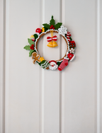 Macrame Christmas Wreath - Handmade Xmas Door Hanger, Homemade Decor