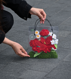 Red Flower Gift Box – Handmade Gift That Never Fades