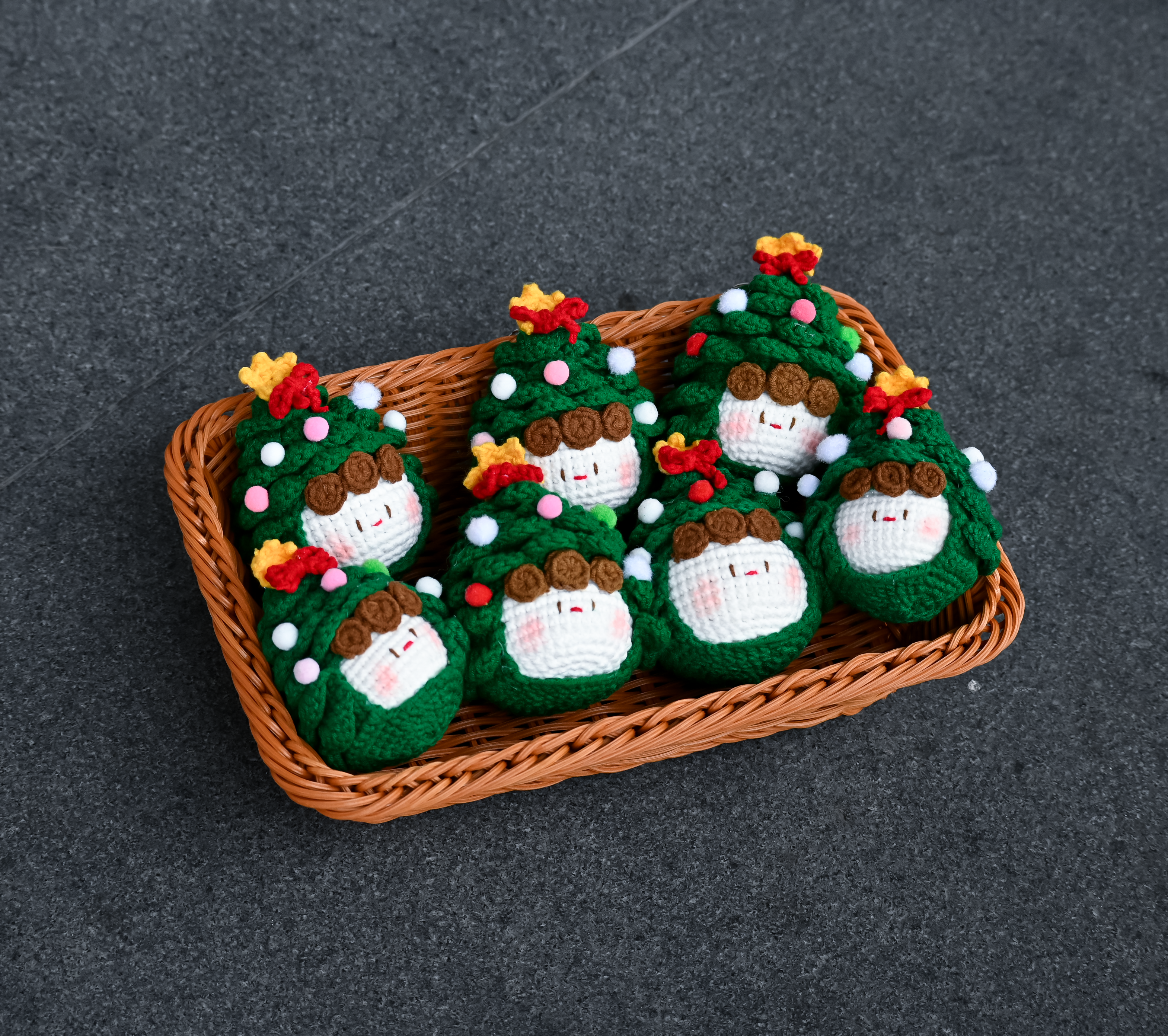 Crochet Christmas Tree Mochi - Handmade Cozy Holiday Decor