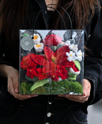 Red Flower Gift Box – Handmade Gift That Never Fades