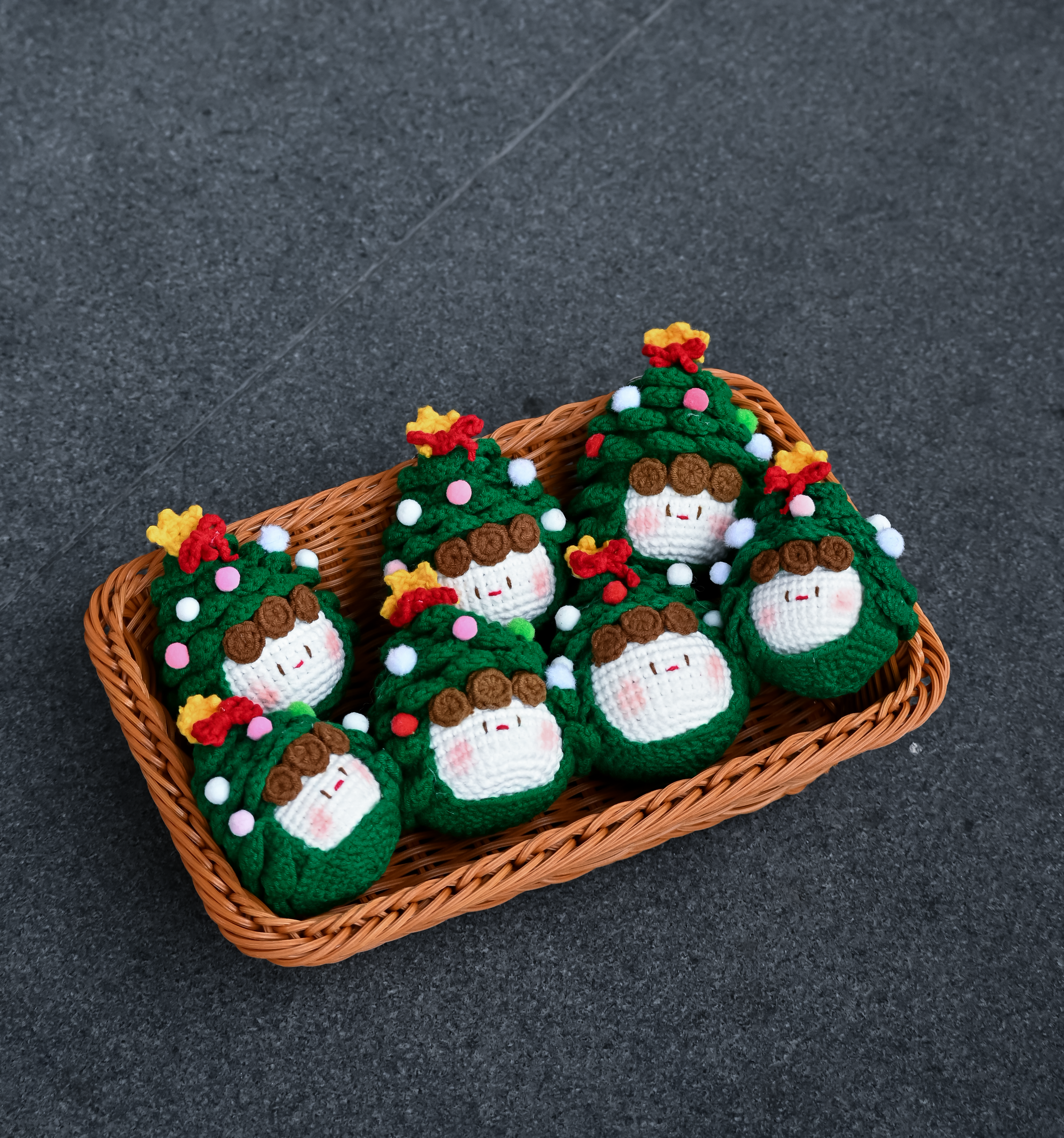 Crochet Christmas Tree Mochi - Handmade Cozy Holiday Decor