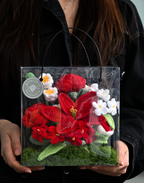 Red Flower Gift Box – Handmade Gift That Never Fades