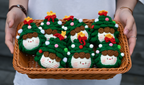 Crochet Christmas Tree Mochi - Handmade Cozy Holiday Decor