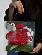 Red Flower Gift Box – Handmade Gift That Never Fades