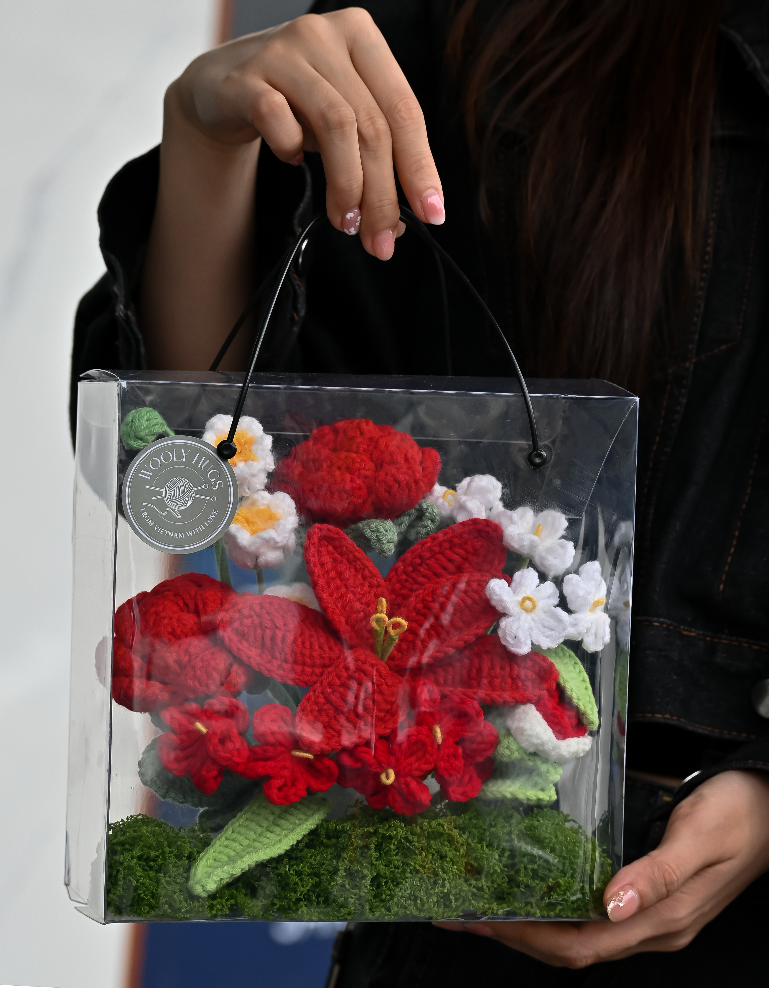 Red Flower Gift Box – Handmade Gift That Never Fades