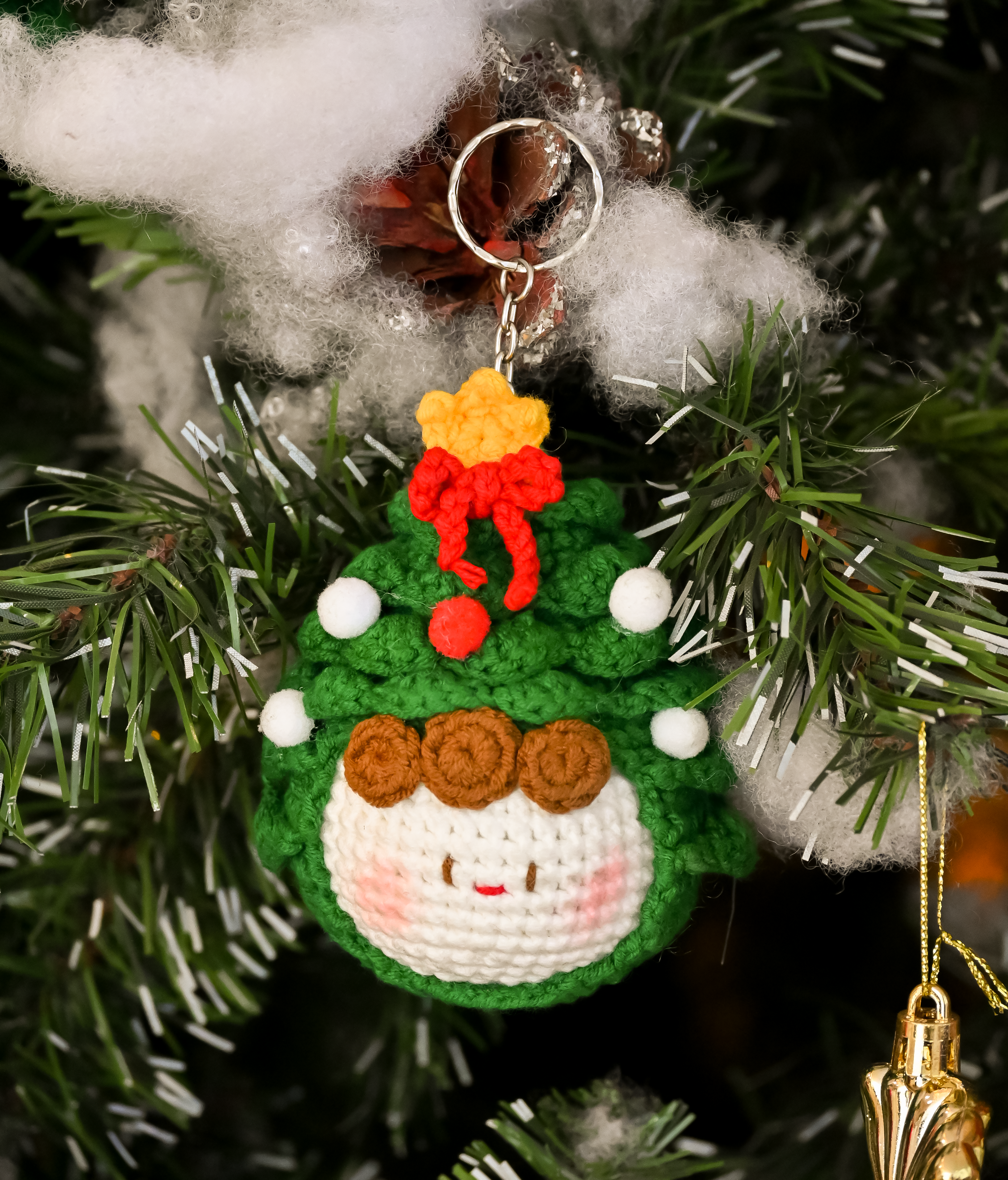 Crochet Christmas Tree Mochi - Handmade Cozy Holiday Decor