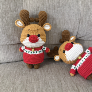Crochet Reindeer Keychain