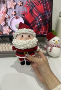 Handmade Knitted Santa Claus Doll