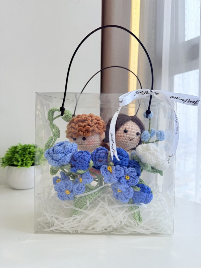 Handmade crochet lily – elegant and pure.