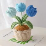 Handmade Knitted Tulip Pot