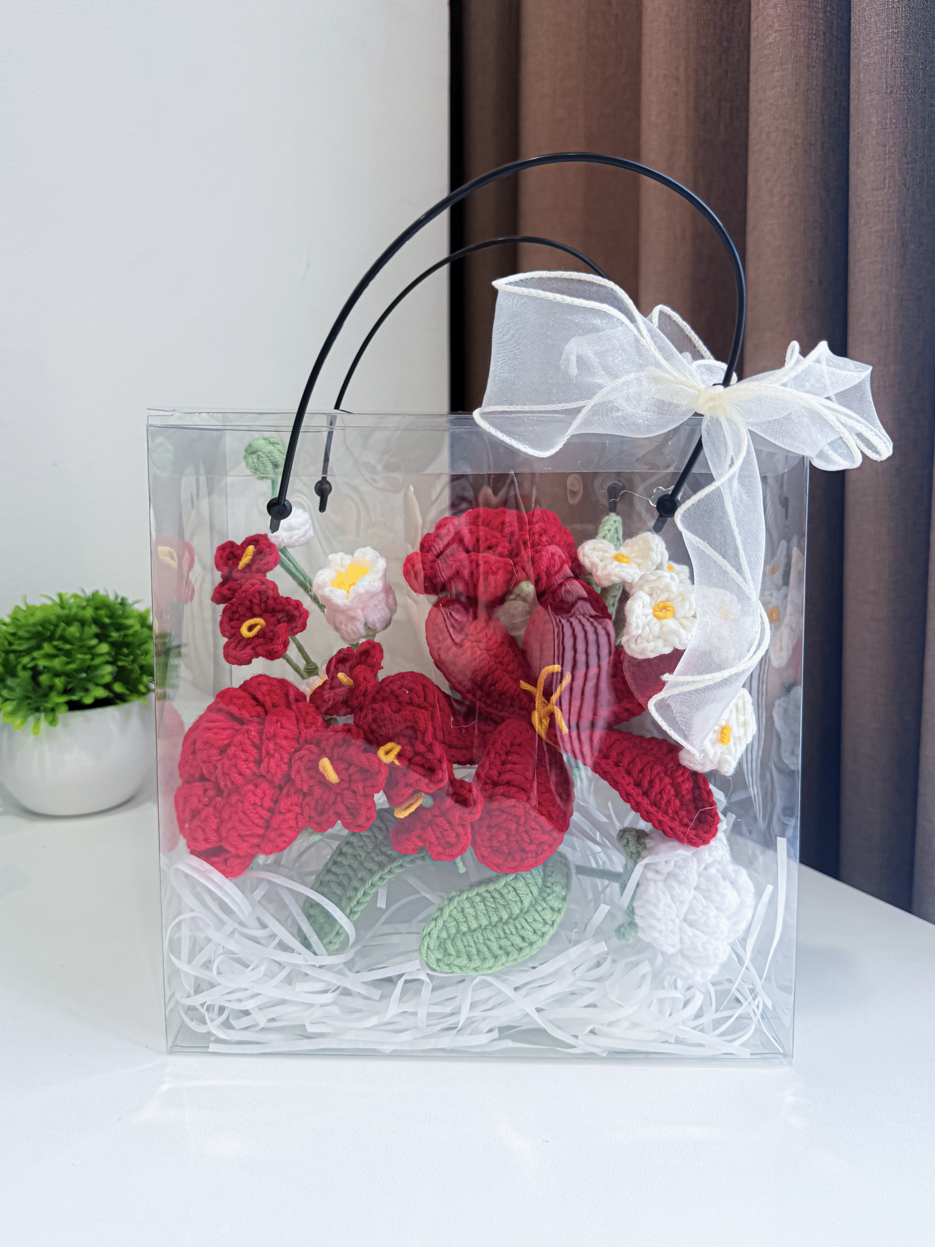 Handmade Crochet Rose in Gift Box – The Eternal Rose of Love